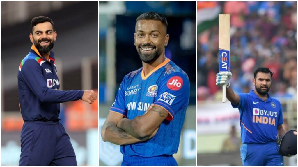 rohit sharma virat kohli hardik pandya